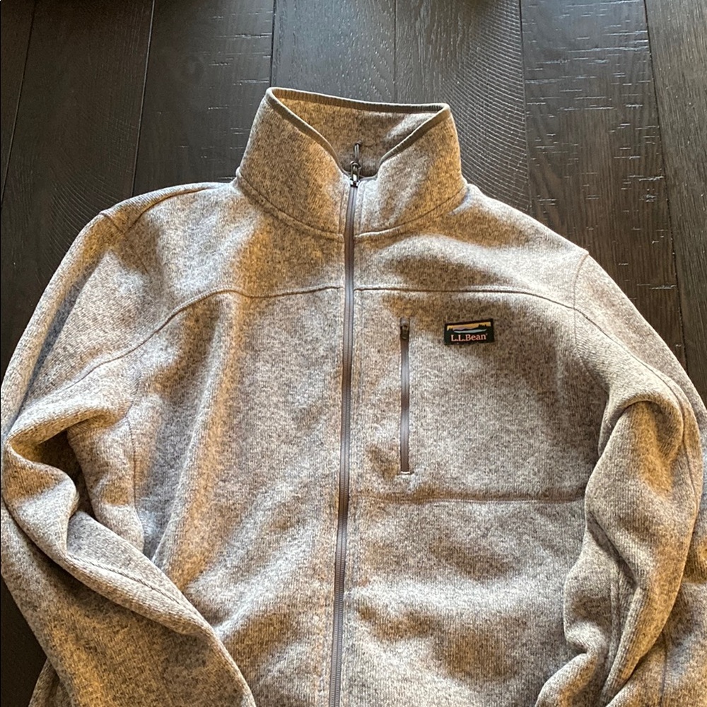 L.L. Bean Men's Gray Full-Zip Sweater